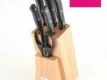 Набор кухонных ножей на деревяной подставке из 7 предметов Fissman - фото 1