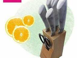 Набор кухонных ножей на деревяной подставке из 7 предметов Fissman