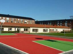 Наливное (бесшевное) резиновое покрытие из резиновой крошки