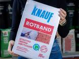 Ротбанд Кнауф грендер глат цемент наливной пол кафельный клей - фото 1