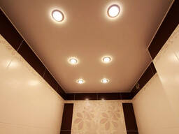 Натяжные потолки установка софитов