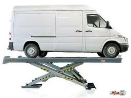 Ножничный подъемник г/п 3,5т, ровные платформы, напольная. ..