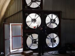 Вентиляторы для овощехранилище. Монтаж проект под ключ.