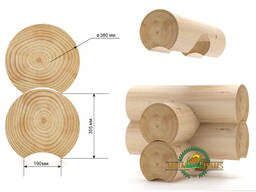 Домокомплекты из оцилидрованных брев 38(D)х6000-9000(L) мм, естественной и камерной сушки.
