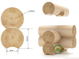 Домокомплекты из оцилидрованных брев 40(D)х6000-9000(L) мм, естественной и камерной сушки.