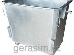 Оцинкованный мусорный контейнер 1100 л с колесами