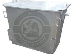 Оцинкованные мусорные контейнеры 1,1куб (с крышкой, без колес)
