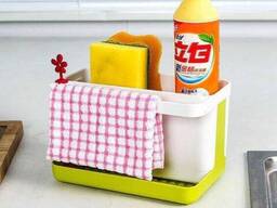 Органайзер-подставка для моющих средств кухонный 3-в-1