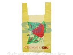 Пакет майка ПНД 30+15*55, 22мкм "Ягоды" (100шт. /уп)