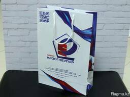 Пакеты бумажные, подарочные с логотипом. Изготовление