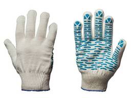 Перчатки х/б+пэ с Пвх нанесением "Волна", 10 класс вязки, 5 нитей
