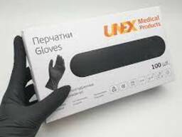 Перчатки нитровинил. UNEX. Одноразовые.