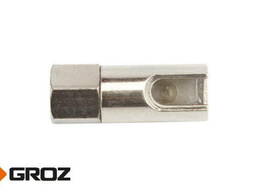 Переходник-насадка цилиндрической формы из черных металлов для смазочного шприца GROZ. ..