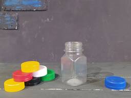 ПЭТ бутылка 0,1 лит, квадратная, 38 мм горло