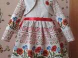 Платья детские и взрослые, маки, ручная работа, хлопок - фото 1