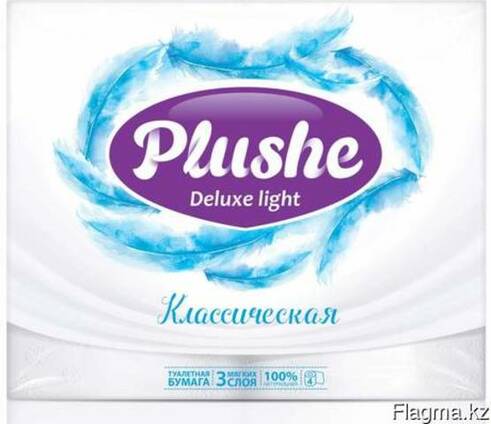 Plushe Deluxe Light - классическая 3 слоя,4 рулона