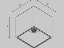 Потолочный светильник Alfa LED 4000K 1x12Вт 24° квадратный черный