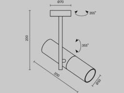 Потолочный светильник Elti GU10 1x10Вт