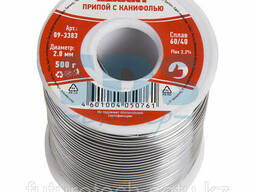 Припой с канифолью Rexant, 500 г, d=2.0 мм, (Sn60 Pb40. ..