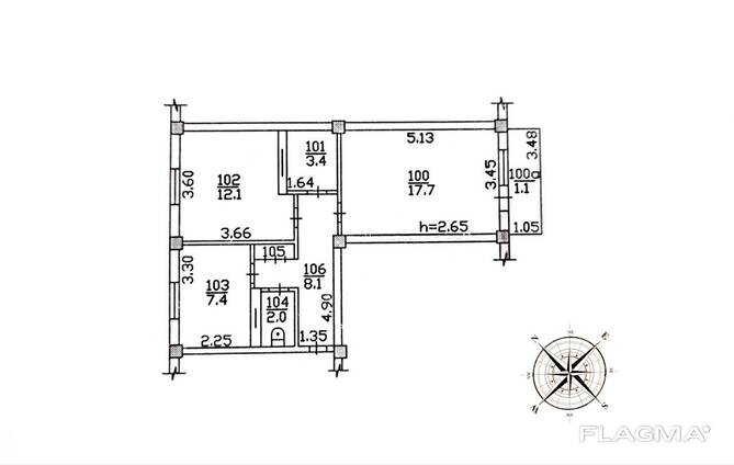 Продаётся светлая и тёплая 2-комнатная квартира в кирпичном доме
