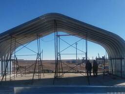 Разборные бескаркасные ангары.