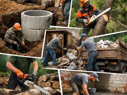 Разнорабочий Копка, септика, спил деревьев, уборка территории, вывоз мусора