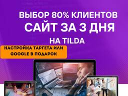 Разработка сайтов на Tilda (за 3 дня) для малого бизнеса в Казахстане
