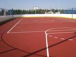 Резиновое бесшовное покрытие (тартановое) площадки - фото 3