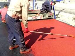 Резиновое бесшовное покрытие (тартановое) площадки