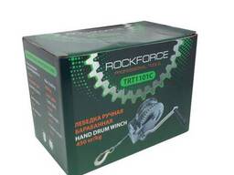 Rockforce Лебедка ручная барабанная, 450кг(стальной трос, диаметр троса-4.5мм, длина. ..