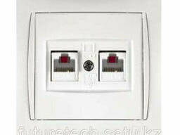 Розетка комп 1хRJ-45 грецкий орех ***