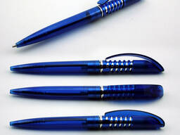 Ручка пластиковая пружинка под логотип