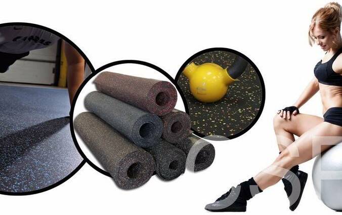 Рулонное резиновое покрытие Fitness