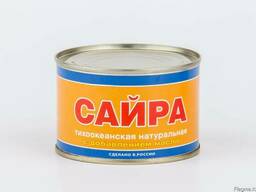 Сайра "ТМ Лагуна ДВ" натуральная ДМ б№6 240 гр 1/48 (777) N