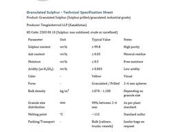 Сера гранулированная / Granulated sulphur