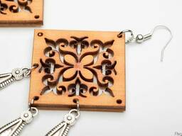 Серьги из дерева