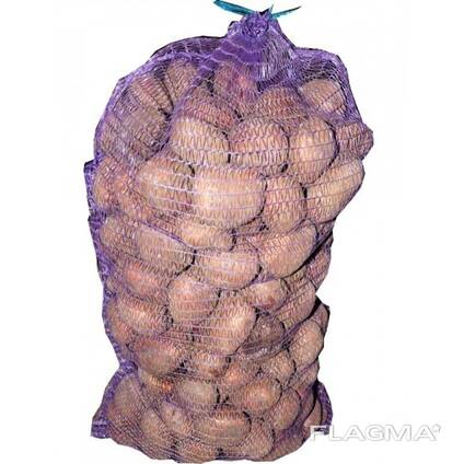 Сетка овощная, до 15 кг, 35*60см, фиолетовый, оранжевый, зеленый, красный. Вес мешка 16 гр