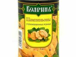 Шампиньоны целые(мелкие), резаные премиум с/б, ж/б