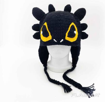 Шапка Фурия, размер 56-58, черный