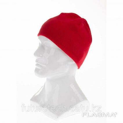 Шапка из флиса для взрослых, размер 58-59, красная
