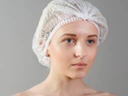 Шапочка Берет модель Плиссе, спанбонд, цвет голубой, г. Костанай.