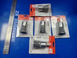 Щетка концевая из гофрированной проволоки для дрели 30х6