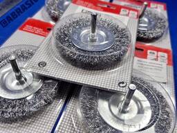 Щетка-крацовка дисковая стальная гофрированная для дрели 75х6