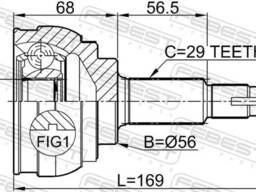 ШРУС внешний | перед прав/лев | Febest 0210-027