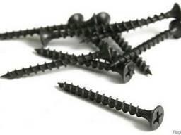 Шуруп самонарезающий остриё черный DIN 18182 частая резьба 3