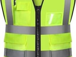 Сигнальный жилет с карманами лимонный