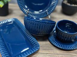 Синий чайно-столовый сервиз Vassila