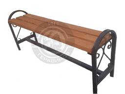 Скамейка без спинки с боковым узором