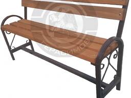 Скамейка со спинкой с боковым узором