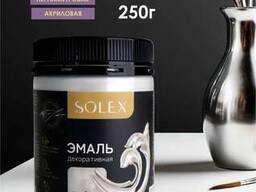 Solex Эмаль Быстросохнущая, Акриловая, Глянцевое покрытие,0.25 кг, серебро. ..